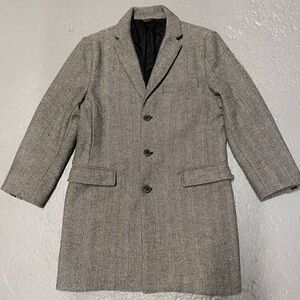 Vintage Wool Blend Herringbone Tweed Coat Old Navy Men’s Medium